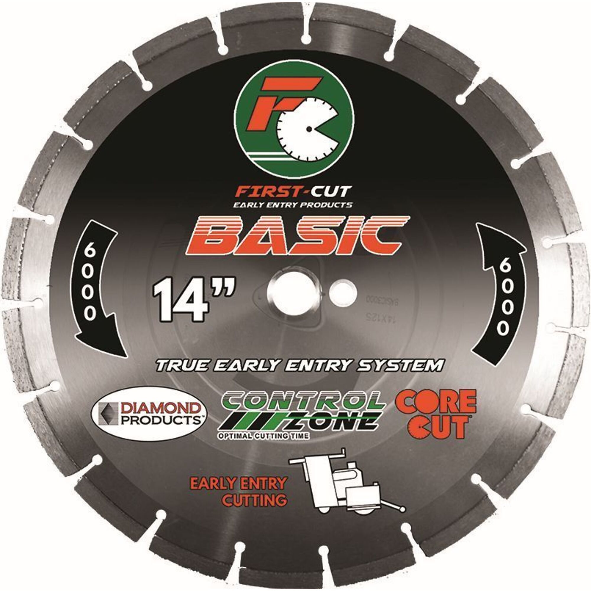 Diamond 8" X .100 X 1" BASIC6000 First-Cut Early Entry Blade With Triangle Knockout & Skid Plate